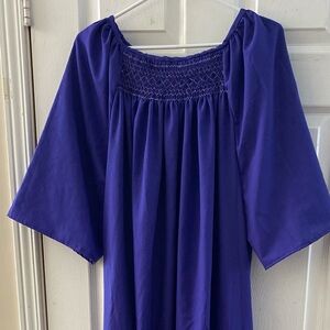 Smocked Poly/Cotton Gown